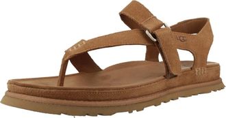 UGG Flat Sandals, female, Brown, Size: 7 US Goldengaze Toe Post
