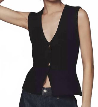 Bishop + Young Gelina Sleeveless Sweater In Black