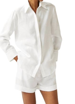 Casa Raki Laia Button Down Shirt In White