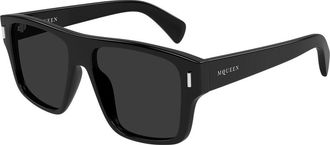 Alexander McQueen AM0550S 001 Mens Sunglasses Size 55 - Free RX Lenses - Free RX Lenses