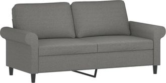 vidaXL Sof&aacute; De 2 Plazas De Tela Gris Oscuro 140 Cm Vidaxl