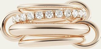 Spinelli Kilcollin Luna Rose 4-Link Ring with Diamonds