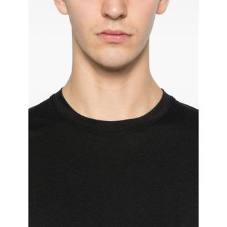 Tom Ford Crew Neck Cotton-Lyocell T-Shirt - Black