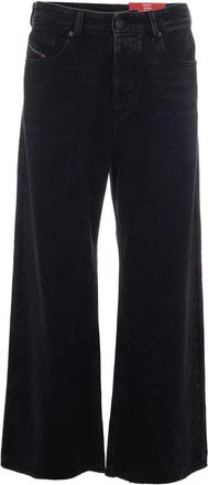 Diesel Wijde Jeans - Dames - Loose Fit Jeans - Zwart - W27 - Katoen - Jeans