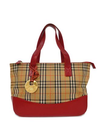 Burberry 1990-2000s check-pattern tote bag - Neutrals