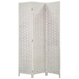 Trade Shop Trade Shop Traesio - Separe A 3 Ante Pannelli Double Face Grigio Paravento Divisorio Ambienti Sep01 030421