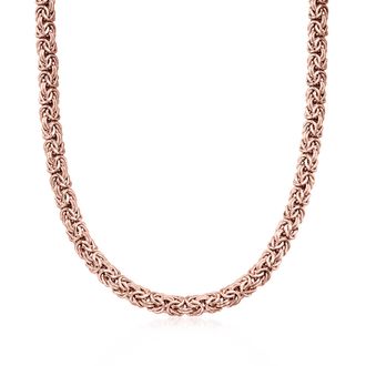 Ross-Simons 18kt Rose Gold Over Sterling Byzantine Necklace