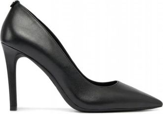 Michael Kors Alina Flex leren pump - Dames - Pumps - Zwart - 38 1/2 EU - Leer - Schoenen