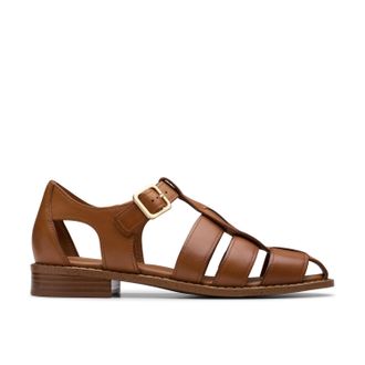 Clarks Hana Sun in Brown Leather