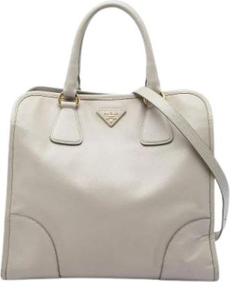Prada Pre-owned Satchel - Dames - Vintage Shopper - Grijs - ONE Size - Leer - Vintage