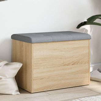 vidaXL Vidaxl - Banco Con Almacenaje Madera Ingenier&iacute;a Roble Sonoma 62x42x45 Cm