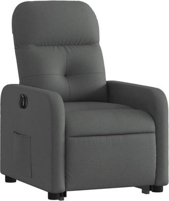 vidaXL Vidaxl - Sill&oacute;n El&eacute;ctrico Reclinable Elevable De Tela Gris Oscuro