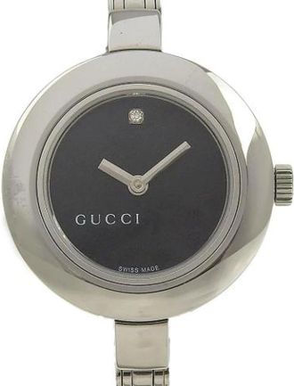 Gucci Pre-owned Vintage Roestvrijstalen Horloge - Dames - Vintage Horloges - Zwart - ONE Size - Vintage