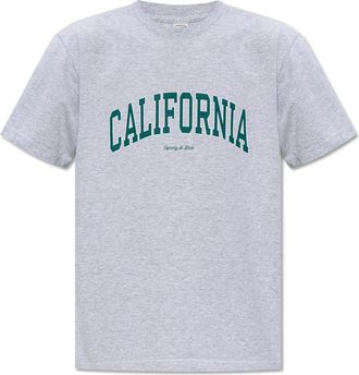Sporty & Rich California T-Shirt - unisex - T-shirts - Grijs - M - Katoen - Tops