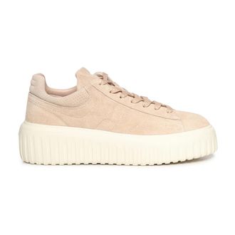 Hogan H-Stripes Allacciato H - Dames - Sneakers - Beige - 38 EU - Leer - Schoenen