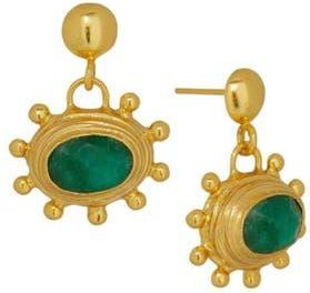 Ottoman Hands Zand Emerald Drop Earrings in Gold at Nordstrom