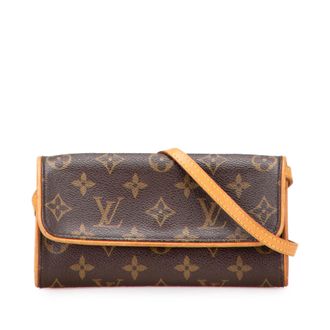 Louis Vuitton Pre-owned Womens Pochette Bourse Shoulder Bag - Brown Textile - One Size