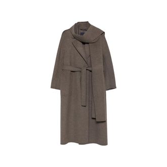 Max Mara Scarf-detail Belted Coat