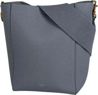 Celine Pre-owned Bucket Bags, female, Blue, Size: ONE SIZE Pre-owned Vintage Bucket Shoulder Bag