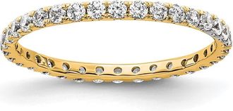 Diamond2Deal 14k Polished U-Shared Prong 1/2 Ct Diamond Eternity Band Ring