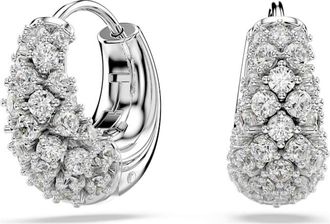 Swarovski Sublima White Crystal Hoop Earrings
