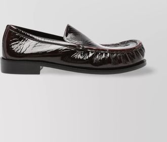 Dries Van Noten shiny round toe loafers