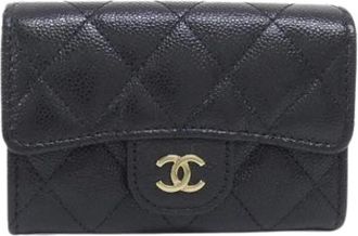 Chanel Pre-owned Wallets, female, Black, Size: ONE SIZE Pre-owned Card case