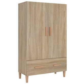 vidaXL Aparador Madera Contrachapada Roble Sonoma 70x31x115 Cm Vidaxl