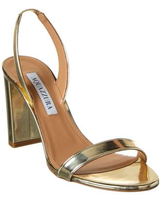 Aquazzura So Nude Block Leather Slingback Sandals