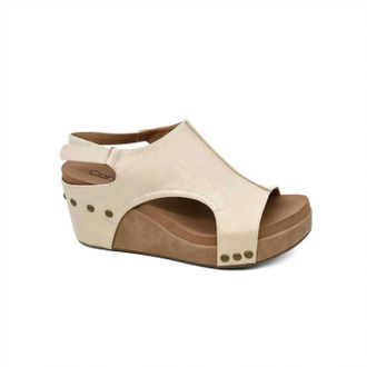 Corkys Footwear Womens Carley Wedge Sandals In Washed Gold Combo