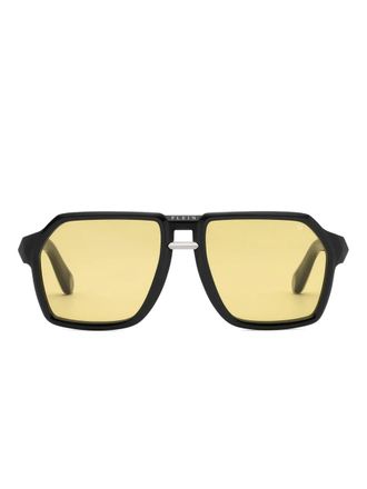 Philipp Plein Eyewear geometric-frame sunglasses - men - Acetate - One Size - Black