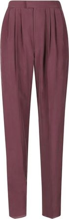 Saint Laurent Tapered Broeken - Dames - Broeken - Paars - L - Broeken