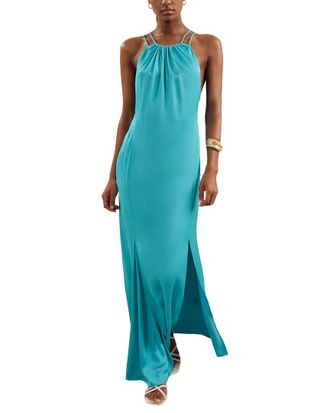 Reiss Tallie Satin Halter Neck Dress