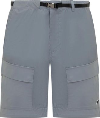 K-Way Wijde Pijp Knoop Shorts met Zakken - Heren - Korte Broeken - Grijs - S - Korte Broeken
