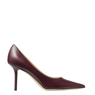 Jimmy Choo London Womens Love 85 Burgundy Pump Heels, Brand Size 34.5 ( US Size 4.5 )