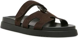 Steve Madden Mayven Flatform Slide Sandal in Chocolat Brown Suede at Nordstrom, Size 9.5