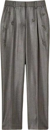 Twinset Actitude Palazzo Broek - Dames - Wijde Broeken - Grijs - S - Broeken