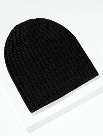 Talbots Chunky Cashmere Beanie - Black - 001 Talbots
