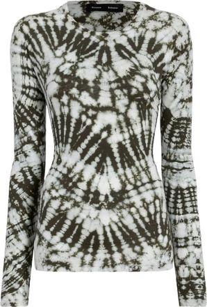 Proenza Schouler T-shirt Mia con fantasia tie dye - Bianco