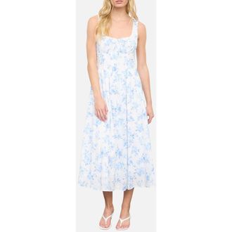 Blu Pepper Eyelet Sleeveless Maxi Dress in Blue at Nordstrom, Size Medium