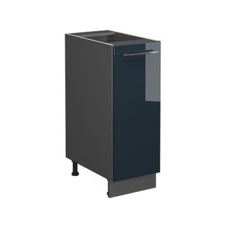 Vicco Armario De Farmacia Fame-line, Azul Oscuro Alto Brillo, 30 Cm Sin Encimera Vicco