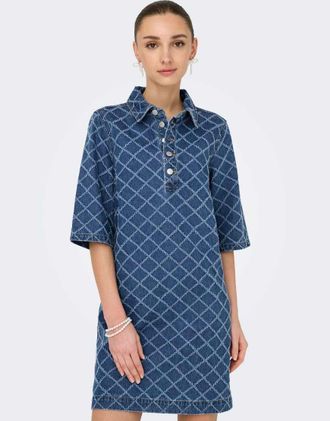 Jacqueline de Yong Vestito in denim blu medio