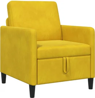 vidaXL Sof&aacute; Con Almacenamiento Amarillo 72 X 78 X 87 Cm Poli&eacute;ster Vidaxl