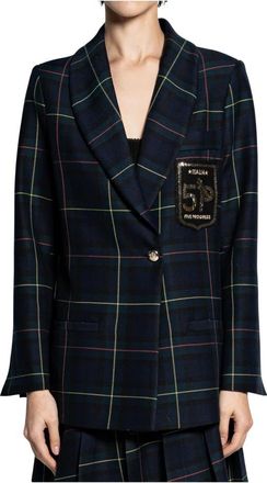 5 Progress Jassen, Dames, Groen, S, 17036 Tartan Jas