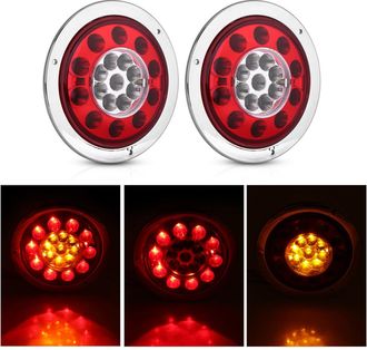 OEM Adecuado Para Luces Traseras Led De Doble Color De 4,3 Pulgadas Y 19 Pulgadas, Resistentes A Golpes, Para Camiones Y Remolques, 12-24 V
