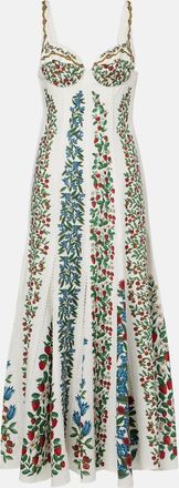 Farm Rio Abito lungo in misto lino