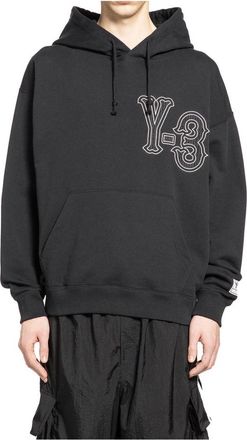 Yohji Yamamoto Elite 5 GFX Hoodie - Heren - Hoodies - Zwart - S - Katoen - Hoodies & sweatvesten