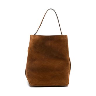 Toteme Tassen, Dames, Bruin, ONE Size, Leer, Suede Belted Tote