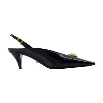 Versace Pumps, female, Black, Size: 6 US La Medusa Slingback Pumps 55 mm