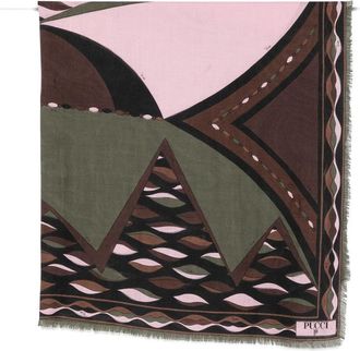 Pucci Geometric-print Frayed Scarf